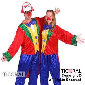 DISFRAZ PAYASO ADULTO CON NARIZ CAND TALLE 1 x 1